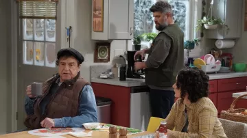 Quilted brown vest worn by Dan Conner (John Goodman) as seen in The Conners (S05E13)