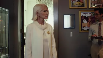 Spider Gold Brooch worn by Kathleen Townsend (Ellen Barkin) as seen in Poker Face TV show (S01E06)