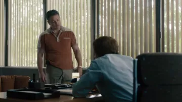 Two tone polo shirt worn by Sonny Vaccaro (Matt Damon) as seen in Air movie