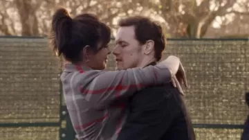 Grey plaid jacket worn by Mira Ray (Priyanka Chopra) as seen in Love Again