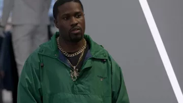 Fila green jacket worn by Sha Raider (Shameik Moore) as seen in Wu-Tang: An American Saga (S03E01)