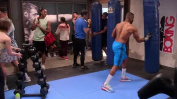 Adidas sport sneakers worn by Bernard (Jermelle Simon) as seen in The Upshaws TV show (S03E08)