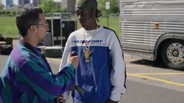 White and Blue Polo Sport Ralph Lauren crewneck worn by Bobby Diggs (Ashton Sanders) as seen in Wu-Tang: An American Saga (S03E04)