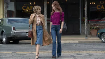 Purple sweater worn by Sherry Cleckler (Krysten Ritter) as seen in Love & Death TV show (Season 1)