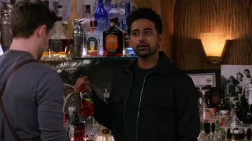 Black Zip Bomber jacket worn by Sid (Suraj Sharma) as seen in How I Met Your Father TV series outfits (S02E06)