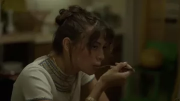 Top worn by Benita (Julia Mayorga) as seen in Rare Objects movie wardrobe