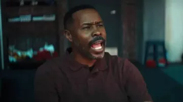 Polo tricoté rouge foncé porté par Tony 'Little Duke' Burton (Wood Harris) dans le film Creed III