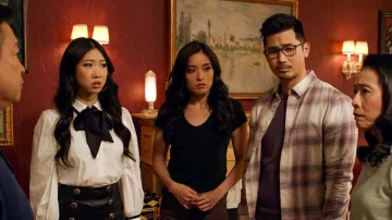 Plaid shirt worn by Ryan Shen (Jon Prasida) as seen in Kung Fu TV show wardrobe (Season 3 Episode 13)