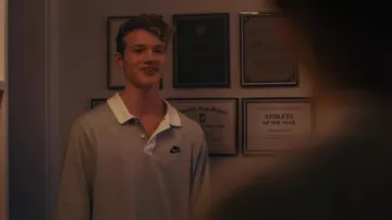 Nike polo shirt in grey worn by Matt (Chase Liefeld) as seen in Chang Can Dunk