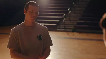 Champion Grey Tee worn by Matt (Chase Liefeld) as seen in Chang Can Dunk