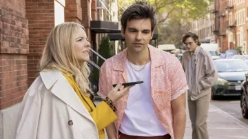 Printed short sleeve shirt worn by Cary Dubek (Drew Tarver) as seen in The Other Two (Season 3)