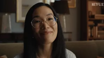 Octogonal eyeglasses worn by Amy Lau (Ali Wong) as seen in Beef TV ...