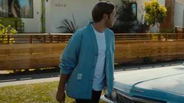 Sky blue cardigan jacket worn by Logan Shroyer in Cigarettes Official Music Video by Juice WRLD