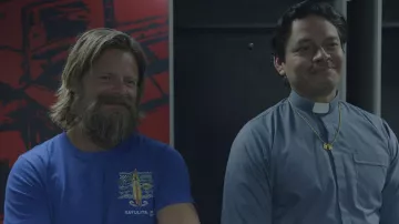 T-shirt Sayulita Mexico Surf en bleu porté par Jackson (Steve Zahn) vu dans Gringa 