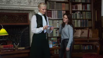 Grey Top of Lucinda Price (Addison Timlin) in Fallen