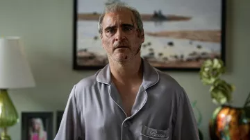 "Beau" pajamas worn by Beau (Joaquin Phoenix) as seen in Beau Is Afraid movie