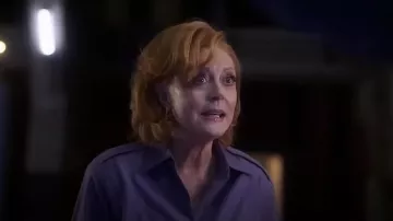 Purple shirt worn by Victoria Kord (Susan Sarandon) as seen in Blue Beetle