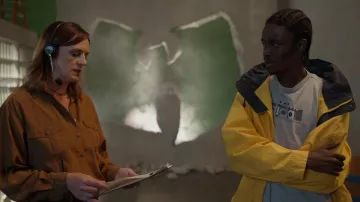 Adidas grey t-shirt worn by Bobby Diggs (Ashton Sanders) as seen in Wu-Tang: An American Saga TV show (S03E10)