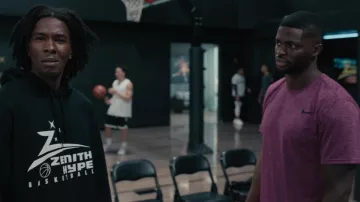 Nike purple tee worn by Hudson (Al-Shabazz Jabateh) as seen in Bel-Air TV show wardrobe (S02E07)