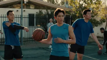 Nike blue tank top worn by Edwin (Justin H. Min) as seen in Beef TV show wardrobe (Season 1 Episode 6)