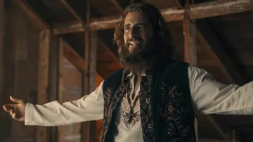 Embroidered vest worn by Lonnie Frisbee (Jonathan Roumie) as seen in Jesus Revolution movie