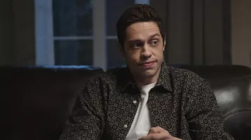 Printed shirt worn by Pete Davidson (Pete Davidson) as seen in Bupkis TV series (Season 1)