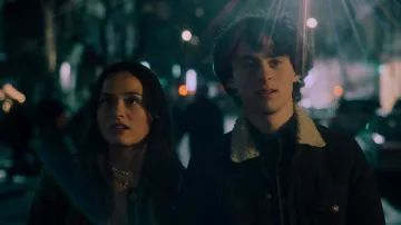 Sherpa jacket worn by Charlie (Wyatt Oleff) as seen in City on Fire TV series (Season 1)