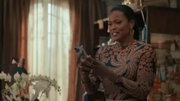 Geometric earrings worn by Vivian Banks (Cassandra Freeman) as seen in Bel-Air TV series wardrobe (S02E09)