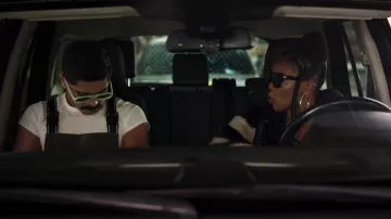 Gucci sunglasses worn by Tick-Tock (Brandee Evans) as seen in Pretty Stoned movie