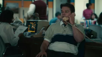 Striped polo shirt worn by Sonny Vaccaro (Matt Damon) as seen in Air movie