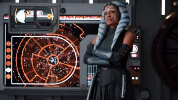 Muñeca de armadura usada por Ahsoka Tano (Rosario Dawson) como se ve en la serie de televisión Ahsoka (Temporada 1)
