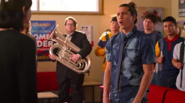 Volcom printed shirt worn by Trent Harrison (Benjamin A. Norris) as seen in Never Have I Ever TV series (S04E02)