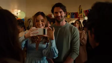 Blue dress worn by Tory Thompson (Liana Liberato) as seen in Based on a True Story (Season 1 Episode 8)