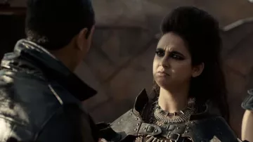 Pikes choker necklace worn by Alexandra Shitshoveler (Geraldine Viswanathan) as seen in Miracle Workers TV series wardrobe (Season 4)