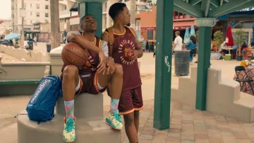 Printed sneakers worn by Speedy (Vince Staples) as seen in White Men Can't Jump