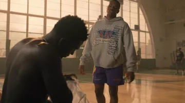 Purple shorts worn by Speedy (Vince Staples) as seen in White Men Can't Jump