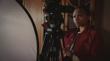 Red Jacket worn by Pia (Myha'la Herrold) as seen in Black Mirror (Season 6 Episode 2)