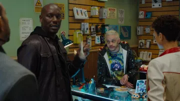 Tie and dye dog print t-shirt worn by Bowie (Pete Davidson) as seen in Fast X