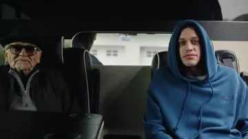 Yony Blue Hoodie worn by Pete Davidson as seen in Bupkis (Season 1 Episode 4)