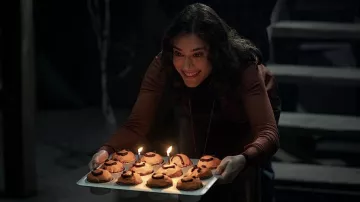 Long sleeve top worn by Carol (Lizzy Caplan) as seen in Cobweb