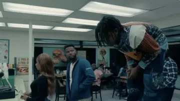 Patchwork shirt worn by Cootie (Jharrel Jerome) as seen in I'm a Virgo TV series outfits (Season 1)