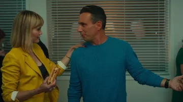 Fendi Blue Sweater worn by Sebastian (Sebastian Maniscalco) as seen in About My Father movie