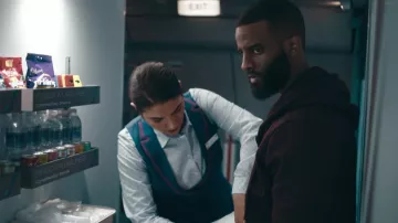 Brown hoodie worn by Jaden (Mohamed Elsandel) as seen in Hijack (S01E02)