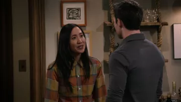 Plaid shirt worn by Ellen (Tien Tran) as seen in How I Met Your Father TV series (Season 2 Episode 18)