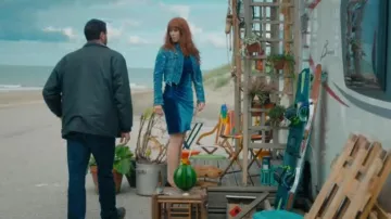 The tie and dye blue dress worn by Morgane Alvaro (Audrey Fleurot) in the HPI series: High Intellectual Potential (S01E07)