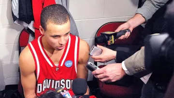 NCAA Davidson Red Jersey worn by Stephen Curry in Stephen Curry: Underrated documentary