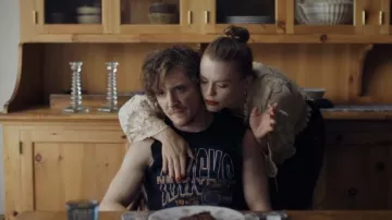 Knicks New York Tank Top worn by Emmett (Kyle Gallner) as seen in Mother, May I?