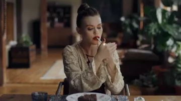 Lace top worn by Anya (Holland Roden) as seen in Mother, May I? movie wardrobe