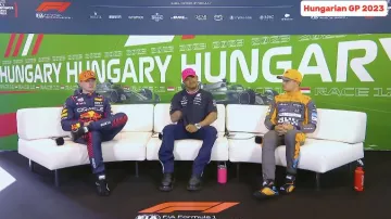 Pantalon porté par Lewis Hamilton pour la conférence de presse post-qualification | Grand Prix de Hongrie 2023