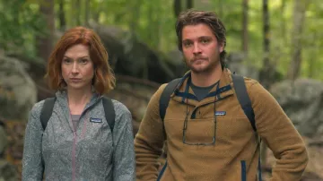 Patagonia Fleece Pullover Jacket worn by Jake (Luke Grimes) as seen in Happiness for Beginners